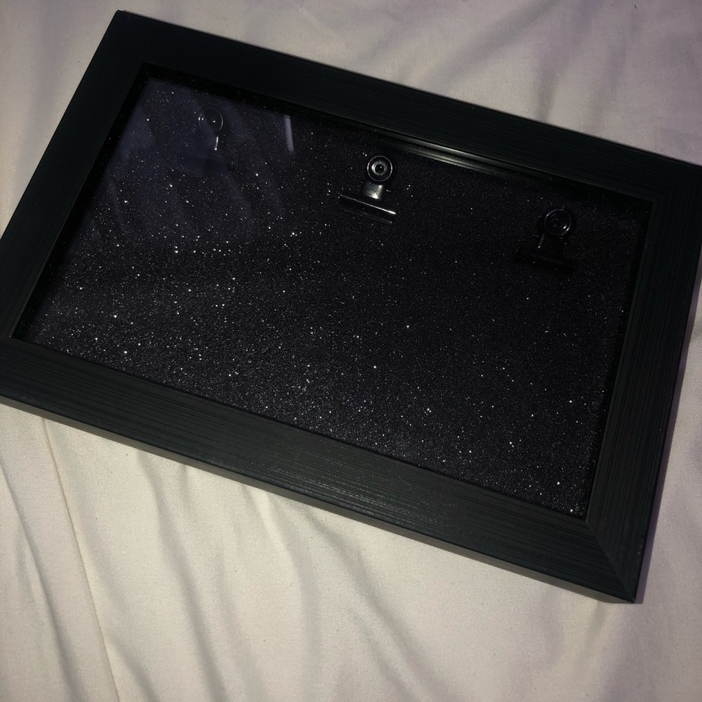 Black Glitter Photo Frame For Polaroids/Wallet Pic